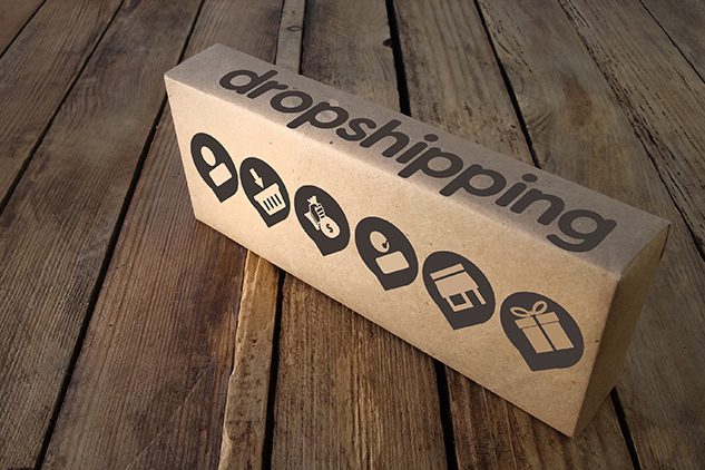 box with dropship written on it