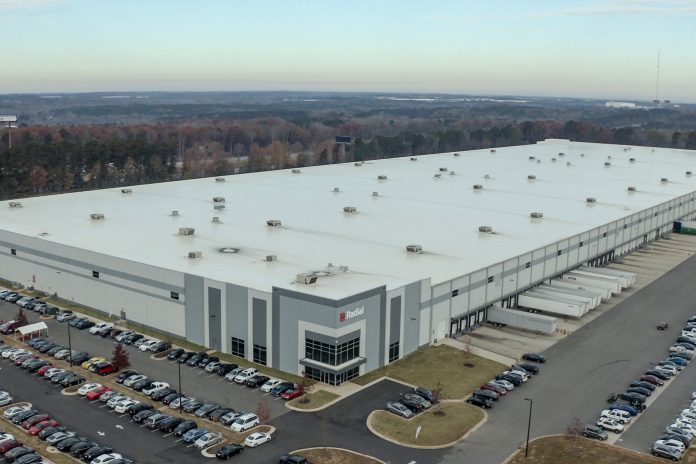 picture of the outside of a radial ecommerce fulfillment center