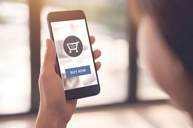 person shopping on smart phone