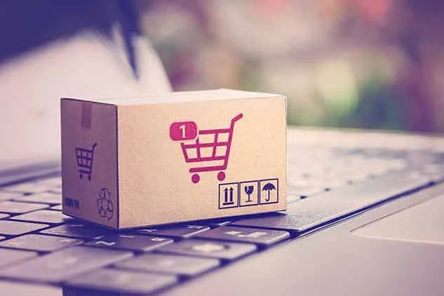 delivery box on computer
