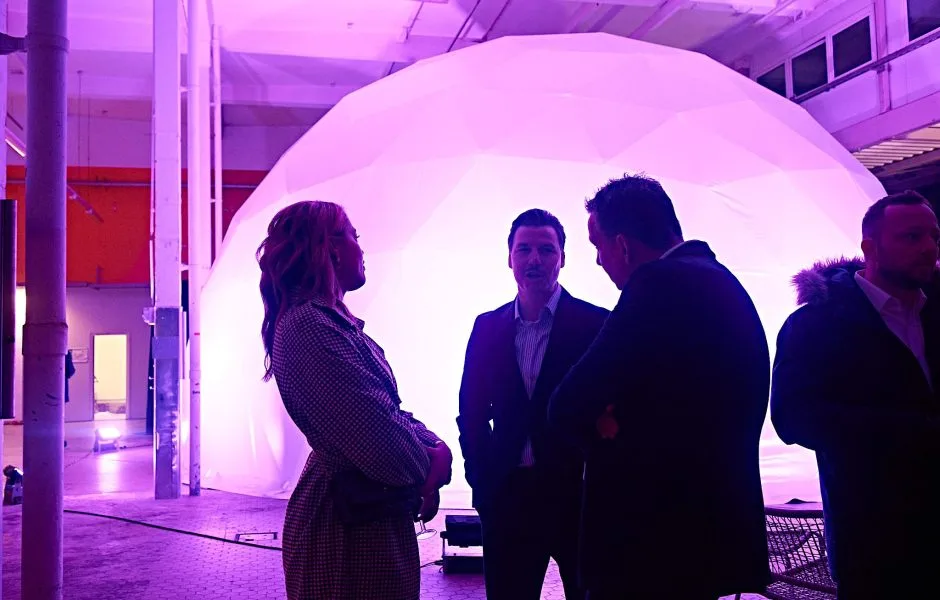 Image of people talking during an event organized by Radial Europe in Rotterdam, Netherlands
